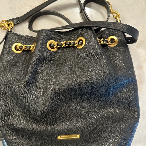 Rebecca minkoff NWOT black leather bucket bag - Picture 3 of 3